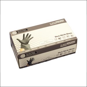 Supertouch Diamond Nitrile Gloves Black